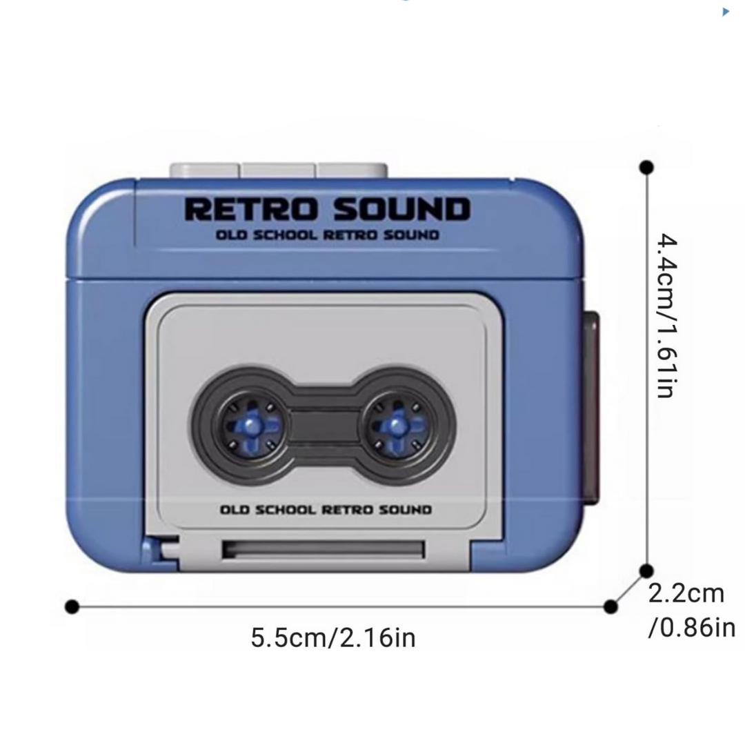 Chaveiro Gravador de Voz Retrô Mini – Fita Cassete