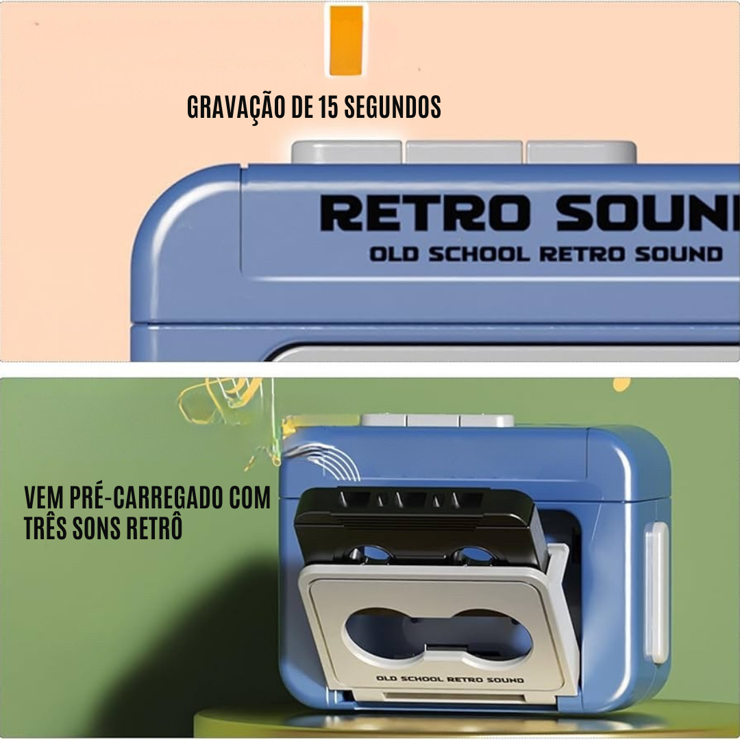 Chaveiro Gravador de Voz Retrô Mini – Fita Cassete